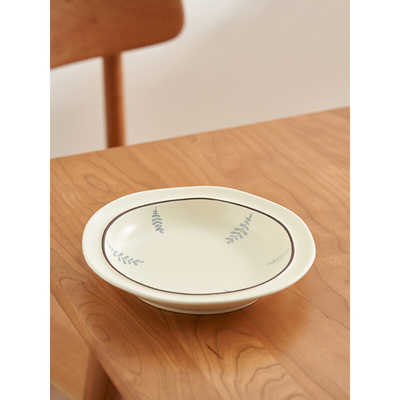 。肆月 好看的大盘子碗家用2022新款深盘陶瓷餐盘装菜餐具菜盘ins
