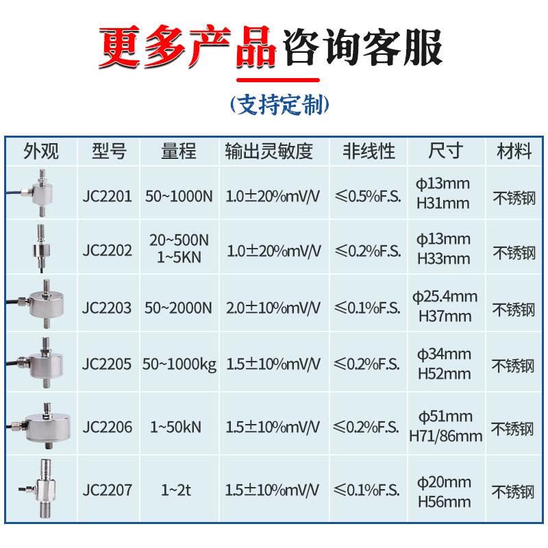 JC220螺杆式拉杆压力传感器高精度重力拉压力测力传感器防水高温*