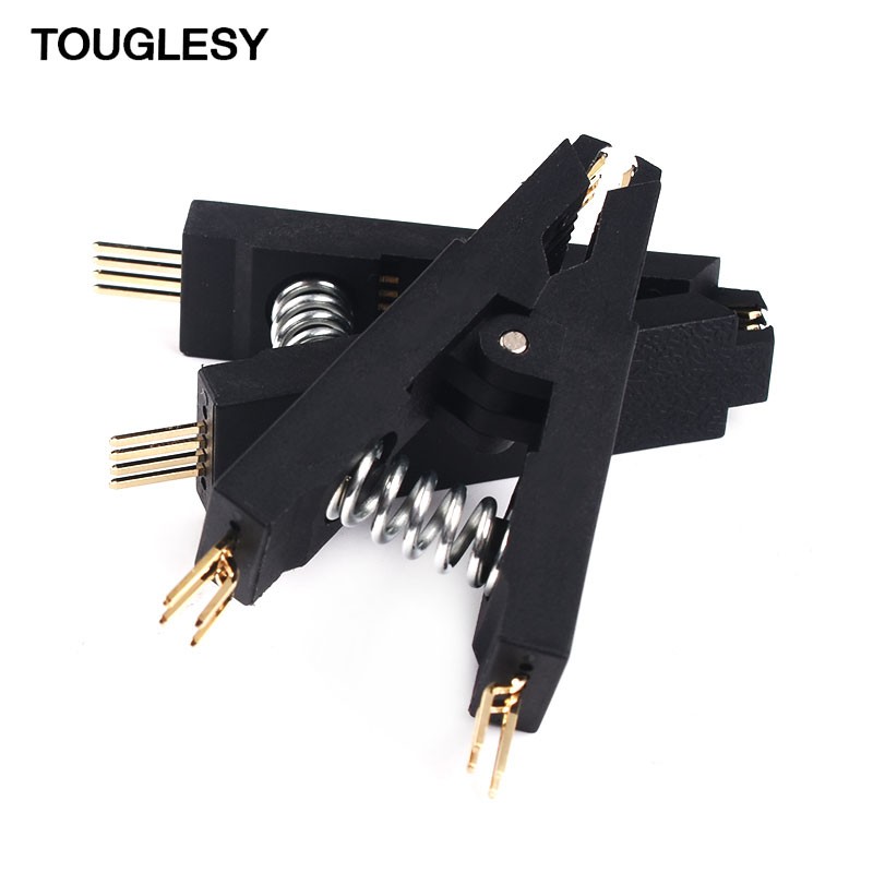 免拆测试夹子SOP8/16 BIOS烧写线IC测试线烧录座CH341A通用编程器