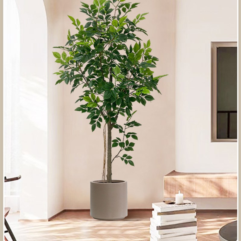 仿真绿植幸福树室内盆栽大型植物假树轻奢客厅装饰品落地摆件造型