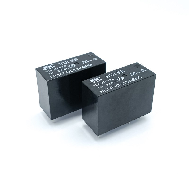 汇科功率继电器HK14F-DC12V-SHG/DC5V/DC24V5脚10A一组转换