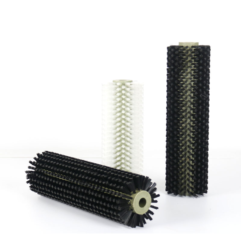 工业小型pp棒毛刷辊滚筒刷植毛式除尘尼龙丝清洗水果毛刷轮定做