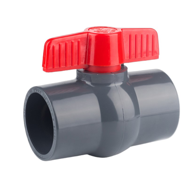 UPVC活接球阀工业双由令深灰色由任阀门pvc加压加厚水管开关25