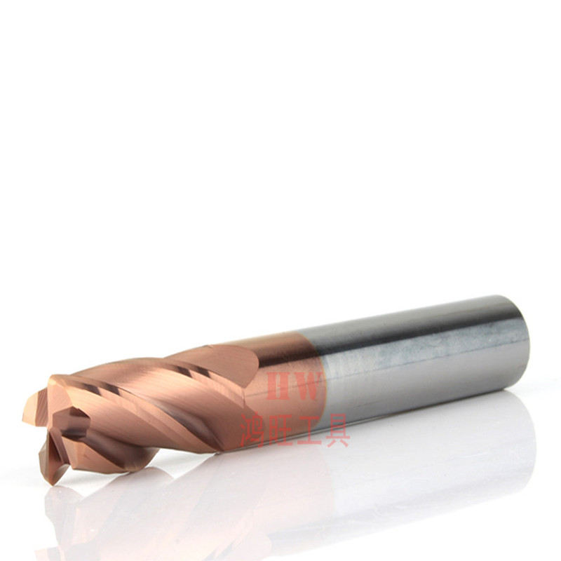 55度钨钢合金铣刀4刃圆鼻刀牛鼻立铣刀6R1 8R2 10R2.5 12R3 16R3