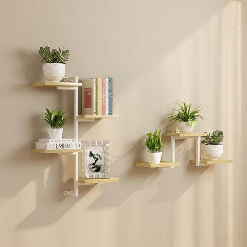 墙上花架铁艺实木复古置物架壁挂一字隔板层板书架装饰多层免打孔,纺织面料/辅料/配套,纺织机械配件,淘宝优惠券,粉丝福利购,淘宝优惠卷