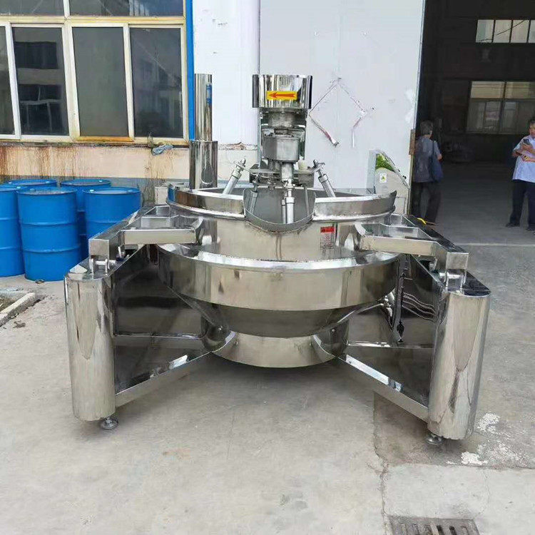 大型电磁加热油面筋炒锅不锈钢工业用炒锅设备全自动带搅拌炒机