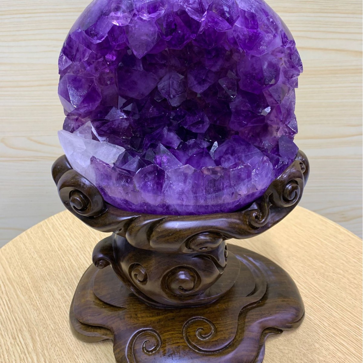 厂家批发天然紫水晶聚宝盆摆件乌拉圭紫晶簇开口笑巴西水晶原石
