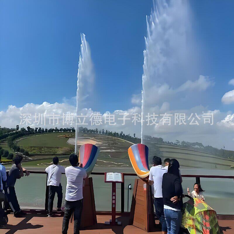 景区喊泉人工声控呐喊喷泉网红音乐号角人工扫码大型声控暖场