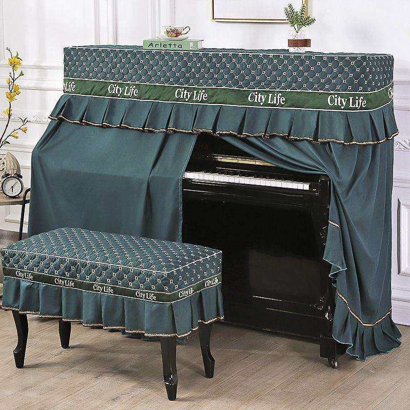 钢琴罩全罩欧式加厚中开奢华蕾丝套防尘罩现代简约