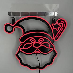 2021新款圣诞老人挂灯LED圣诞节日舞会派对气氛装饰道具