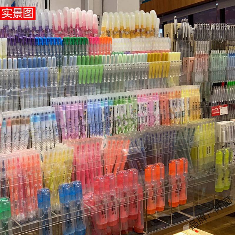 。笔架文具店展示架多层阶梯宝塔柜台亚克力透明学生钢笔收纳架