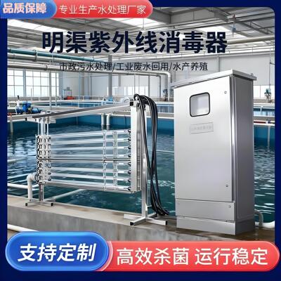 明渠式紫外线消毒器水处理市政污工业医废水定沟渠浸没式杀菌