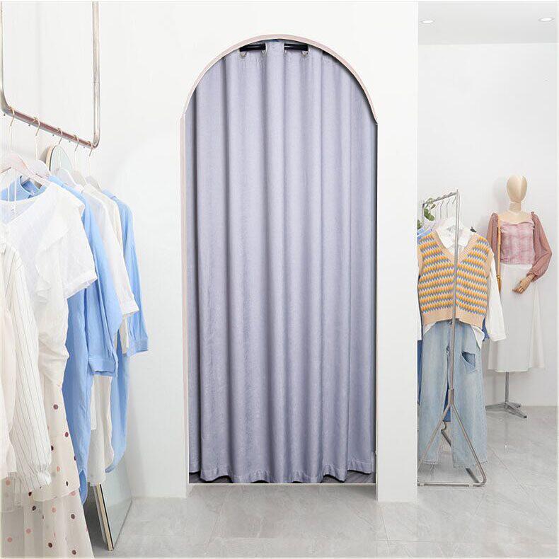 服装店试衣间门帘布帘更衣室帘子门洞换衣帘女装店试衣帘布帘