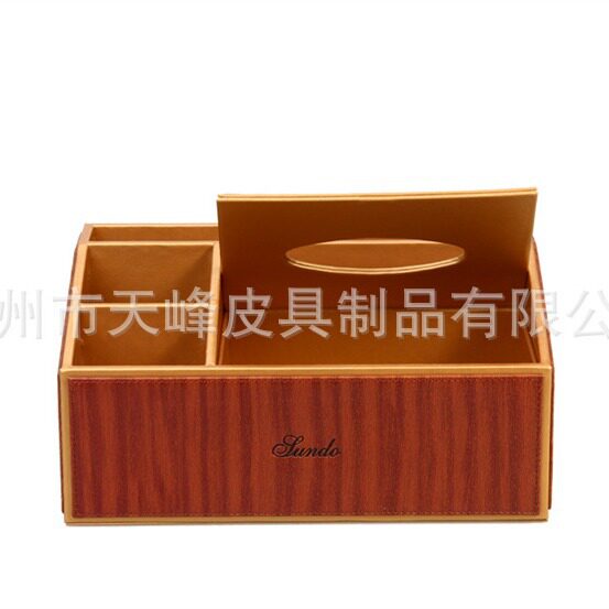 欧式优质加厚皮革纸巾盒木质简约客厅茶几餐巾抽纸盒酒店客房用品