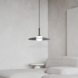 意式极简餐厅吊灯玻璃吧台书房现代简约卧室床头灯北欧创意小吊灯