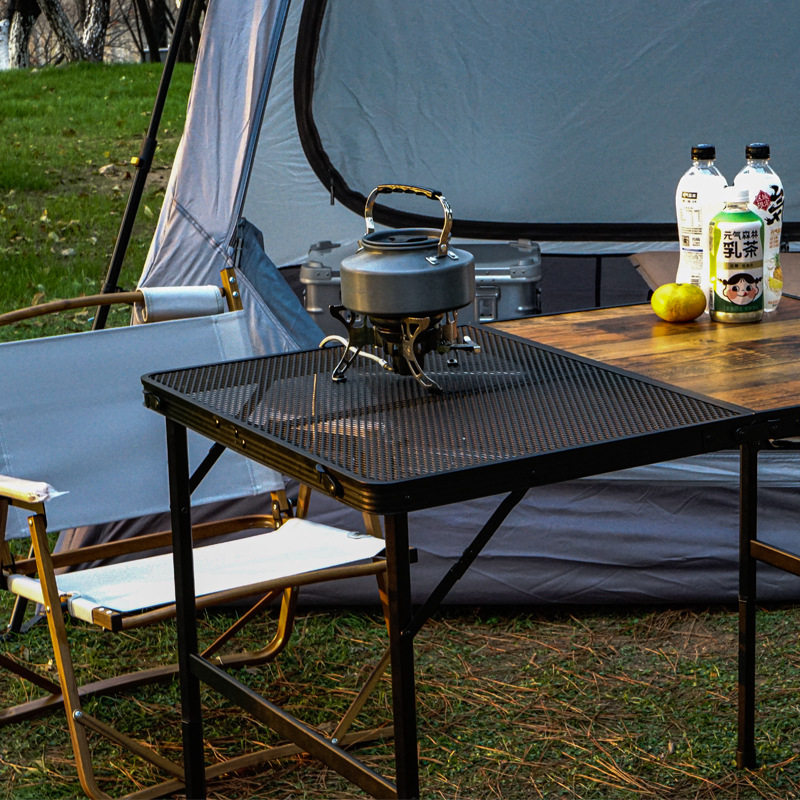 CHANODUG/夏诺多吉户外铝合金折叠加高桌露营野餐烧烤桌车载桌椅