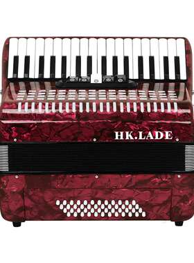 HK·LADE34键48贝斯5键盘变音专业手风琴红色西洋乐器演奏级乐器