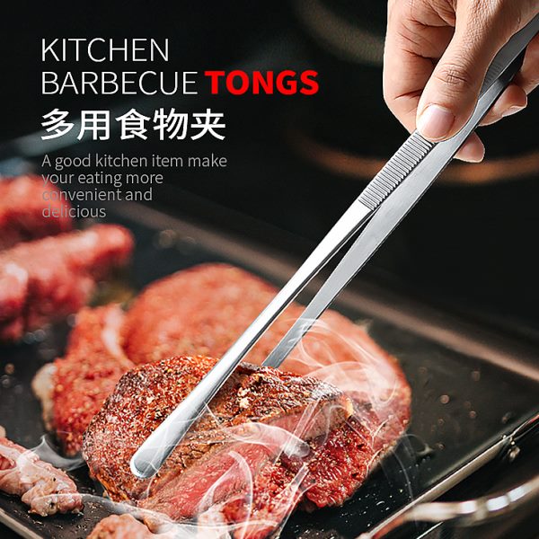 牛排夹烤肉夹煎夹子食物夹油炸加长专用韩式商用不锈钢镊子烧烤夹