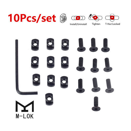 12.9级m4 m5螺母螺丝12mm螺母组合10mm螺丝螺母套装Mlok每套10pcs