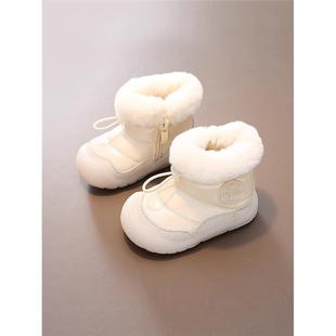 韩国Uamtor宝宝短靴软底加绒保暖百搭冬季婴儿学步鞋男女小童棉鞋