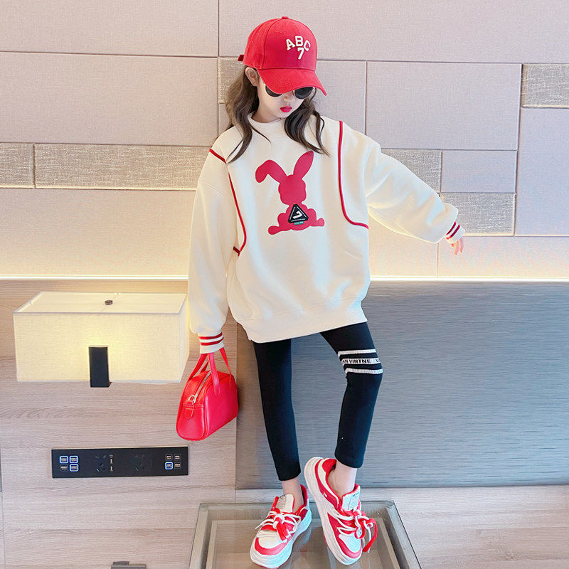 法国Fad Sincgo女大童卫衣春秋儿童宽松洋气中长款休闲打底裤上衣,童装/婴儿装/亲子装,卫衣/绒衫,淘宝优惠券,粉丝福利购,淘宝优惠卷