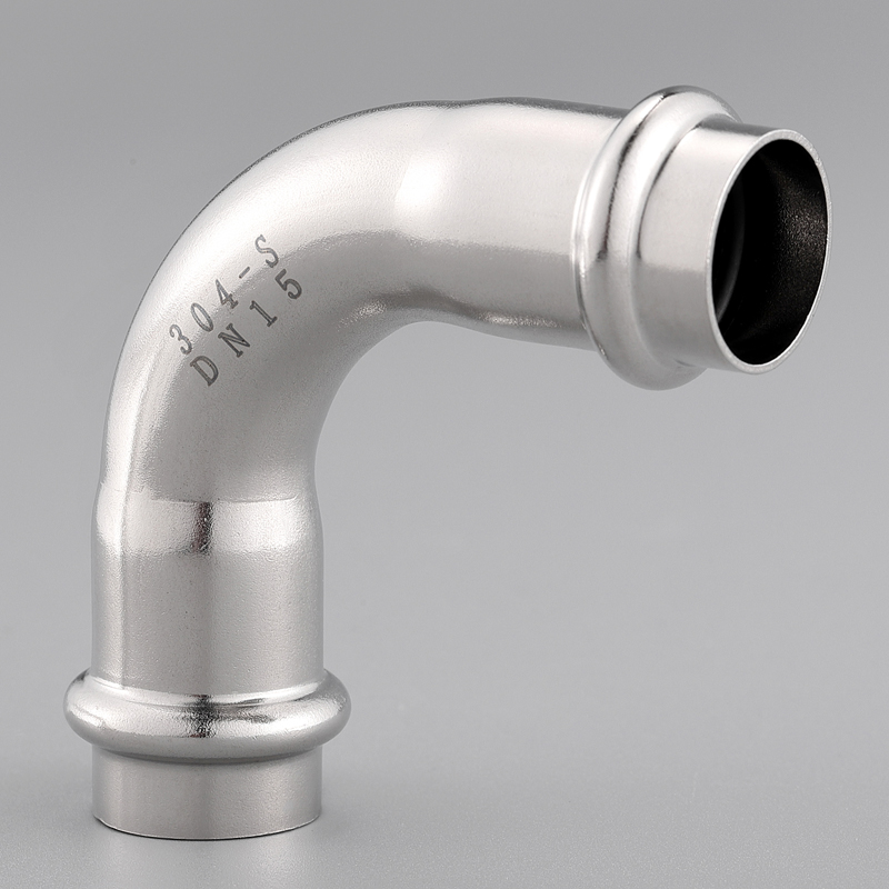 普通管件等径弯头304薄壁不锈钢水管挤压接头双卡压式316穿线管