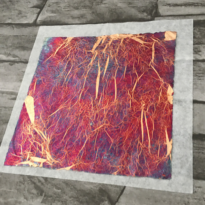 红色烈焰箔 烧制铜箔 丰富肌理变色箔 花式铜箔 绘画漆工艺品装饰