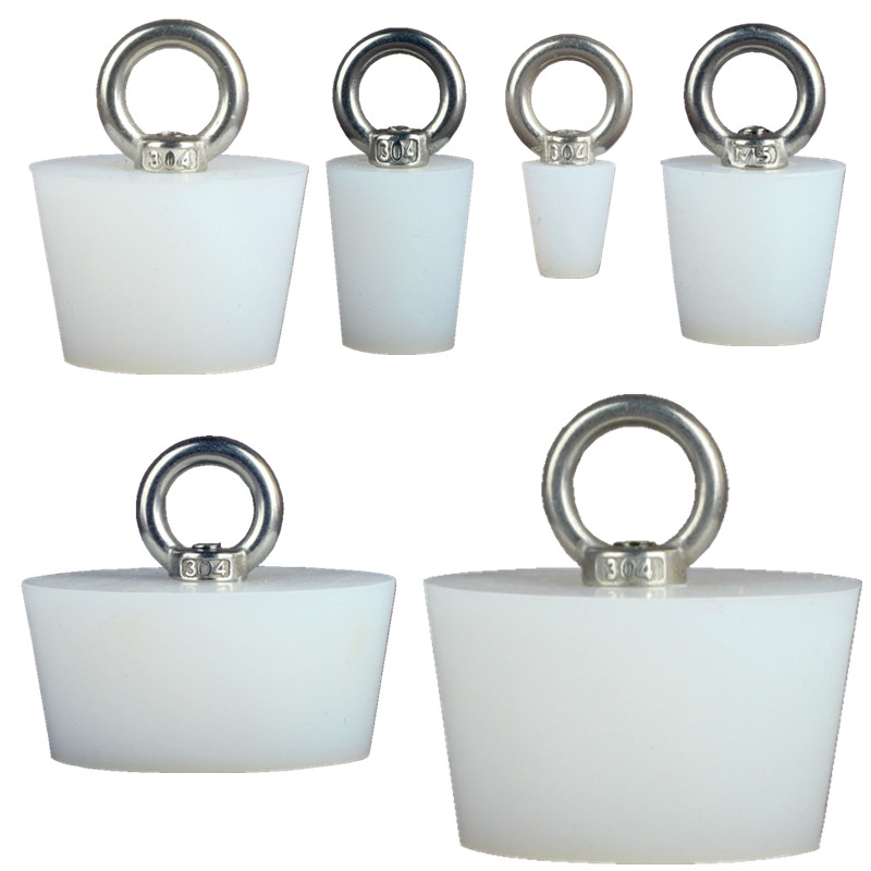 不锈钢环硅胶塞子厨房下水道管地漏堵塞洗手盆浴鱼缸泳池防漏堵头