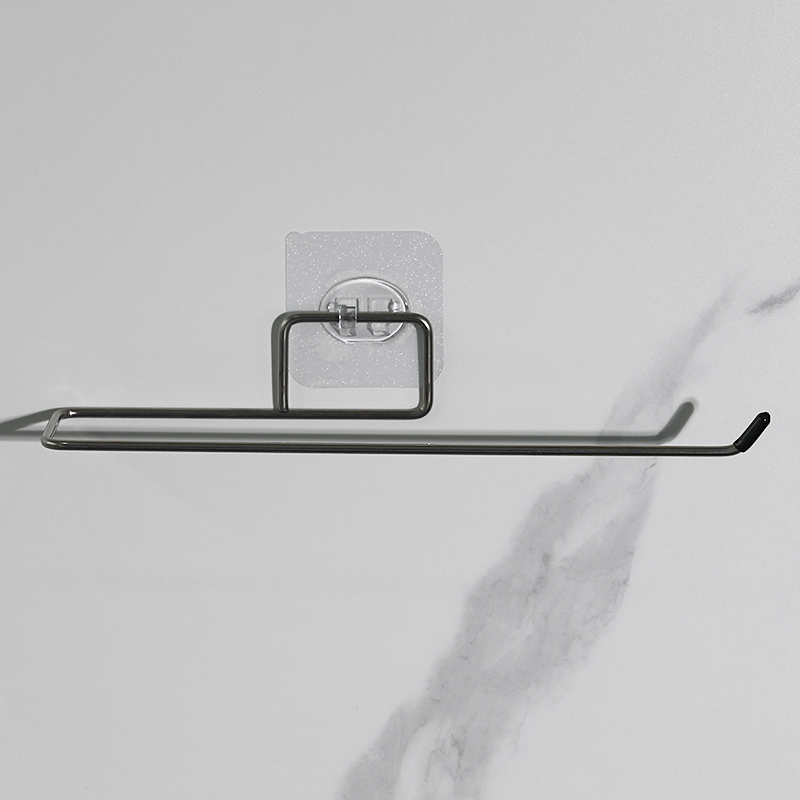 厨房纸巾架免打孔不锈钢橱柜保鲜膜卷纸架懒人抹布收纳架沥水壁挂