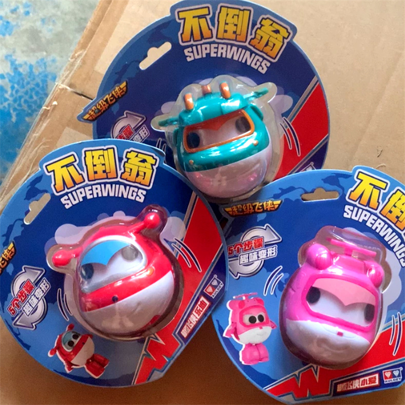 奥迪双钻超级飞侠不倒翁变形玩具