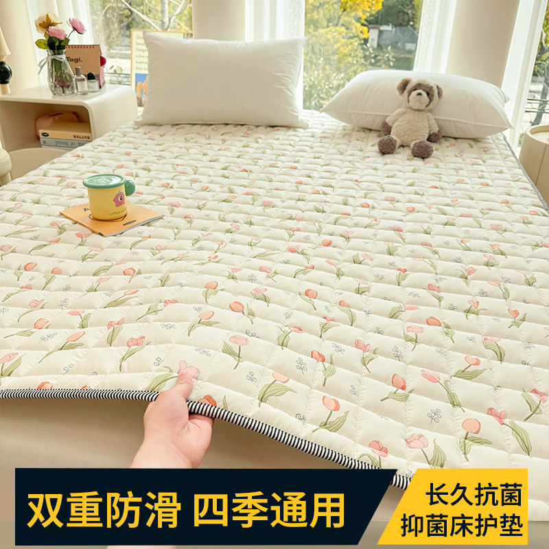 床褥垫宿舍2米x2米不塌陷防螨虫135x200四季通用防滑固定薄款夏天