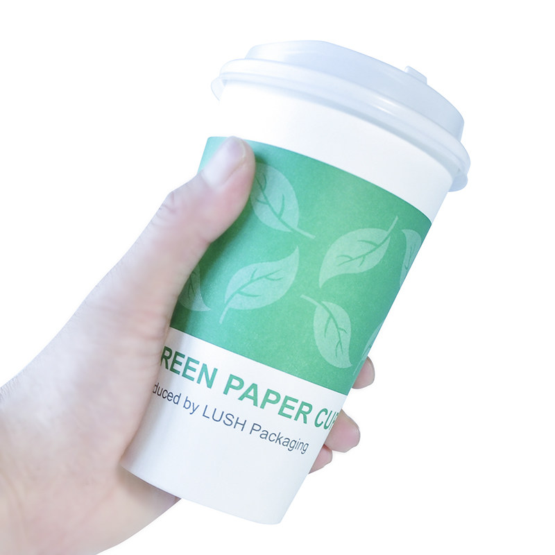 精选一次性杯子加厚家用商用豆浆杯咖啡杯奶茶纸杯带盖定制印LOGO