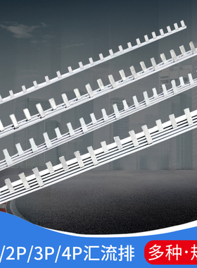 1P单进单出国标加厚铜排2P空气开关断路器配电箱汇流排连接母排3P