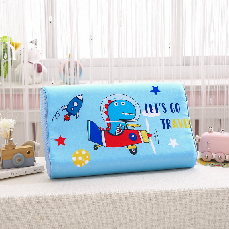 卡通夏季儿童冰丝凉席乳胶枕套50x30小孩宝宝记忆枕头套44x27单人