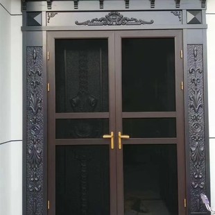 灰色金剛網(wǎng)平開(kāi)大門紗門別墅不銹鋼鋁合金定制入戶帶鎖雙開(kāi)防蚊蟲(chóng)