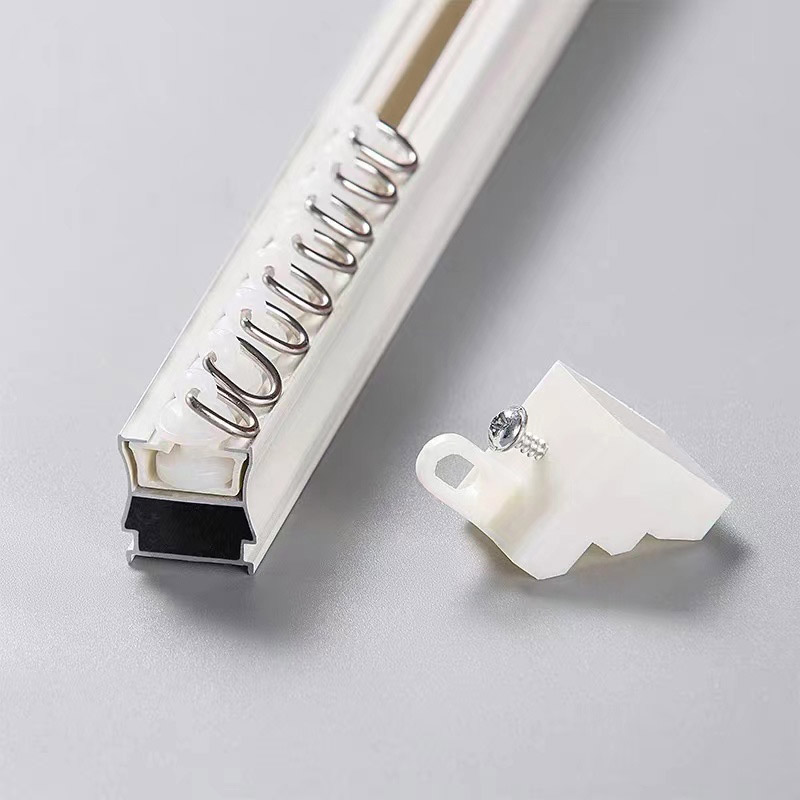 夏立方铝合金纳米静音直轨弯轨窗帘盒轨道顶装侧装单双轨道滑轮