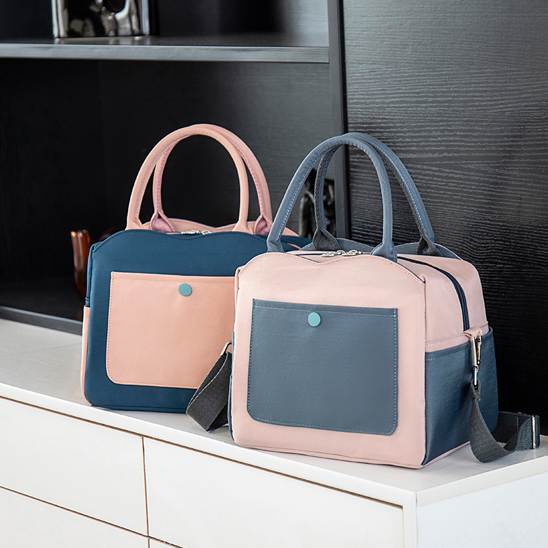 饭盒手提包保温袋铝箔加厚便当袋外出时尚带饭包手拎上班族午餐包