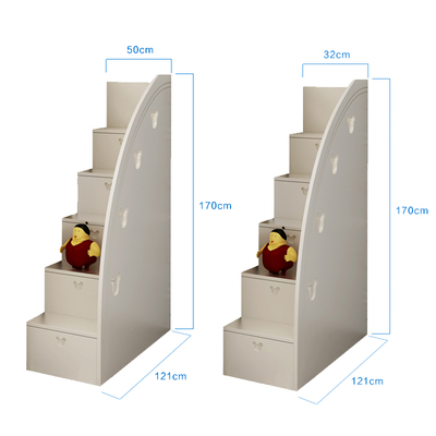 儿童上下床侧步梯柜32cm双层床衣柜抽屉式储物梯柜子小号单卖台阶