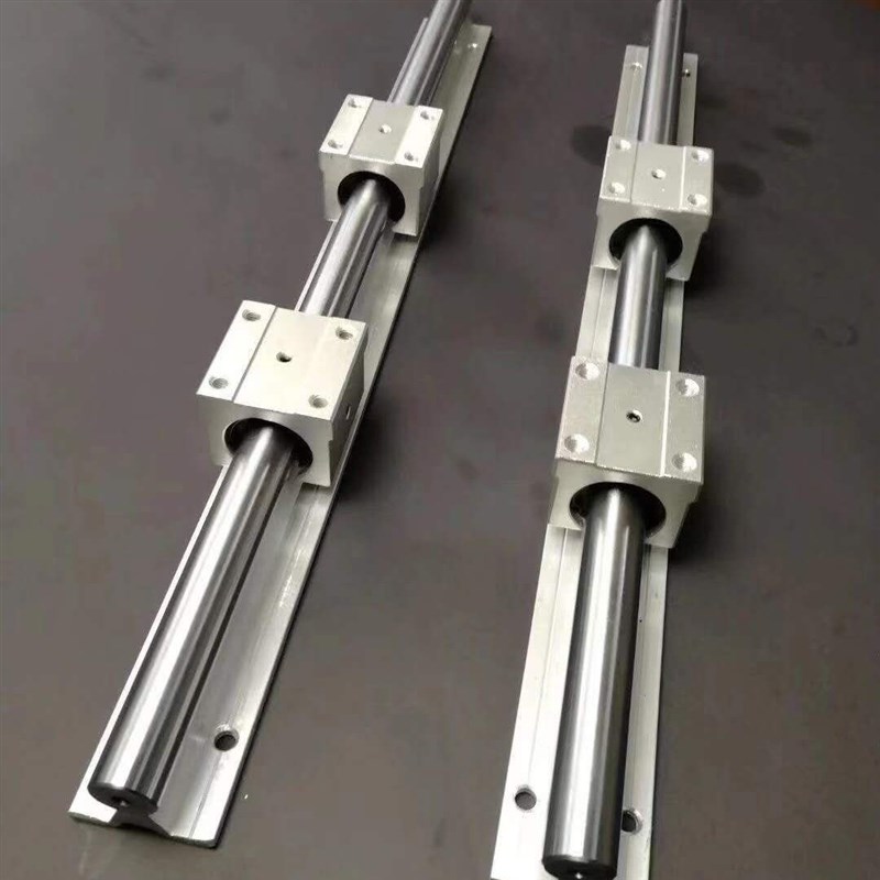 木工推台锯直线导轨滑块重型滑轨全套滑道线轨1620圆柱型光轴圆轨