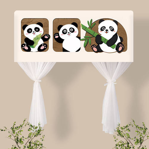 2025新款空调挂机罩防尘长纱月子挡风帘防直吹优雅开机无取设计