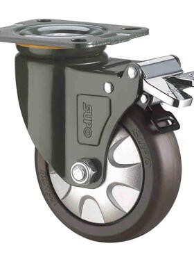 SUPO向荣动力6寸带刹车TPR 静音 工业万向脚轮J05S-01A-150-412