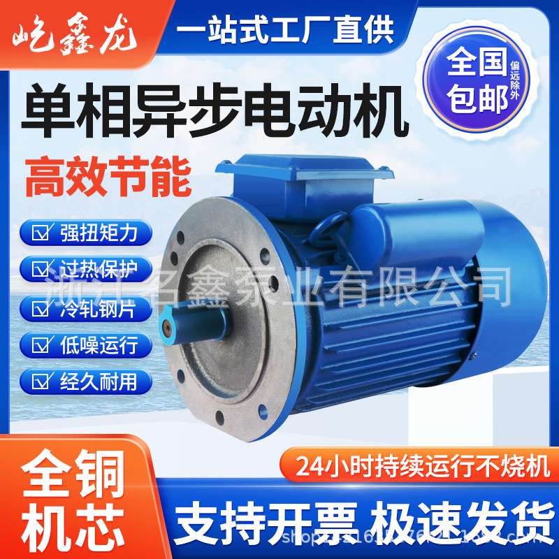 铸铁单相异步YL90电动机220v减速机电动机YL80YL100立式4极6极8极