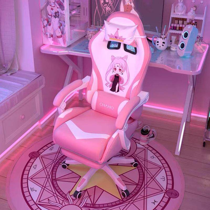 椅子可爱电竞椅女生高颜值便宜电脑全套一整套电竞桌椅套装