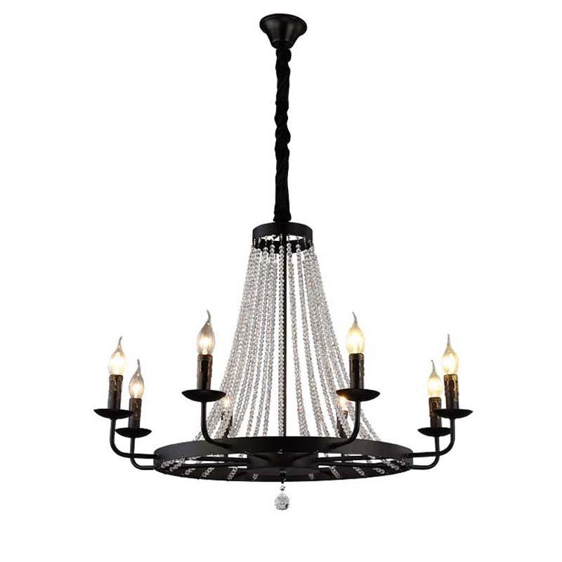 2021跨境爆款美式乡村水晶客厅吊灯简约吸顶餐厅灯创意大气卧室灯