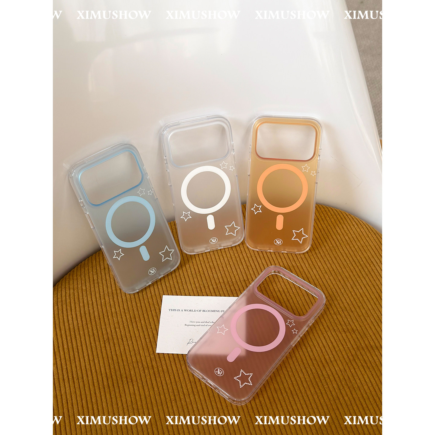 XIMUSHOW希木秀·透明imd磁吸iphone手机壳苹果iphone17promax原创ins16promax简约15promax