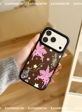 XANMSHOW希木秀·快乐小马浮雕iphone手机壳苹果手机壳iphone17promax原创时尚ins16promax复古15promax