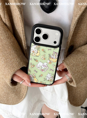 XANMSHOW希木秀·春之处浮雕苹果手机壳iphone17promax原创ins时尚动物清新16promax手机壳15promax