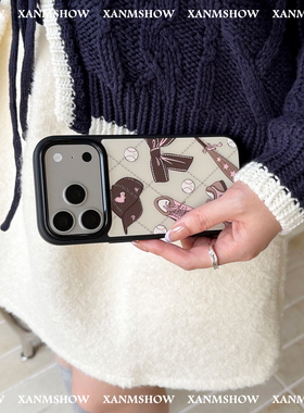 XANMSHOW希木秀·运动少女浮雕苹果磁吸手机壳iphone17promax原创时尚ins简约16promax手机壳15promax