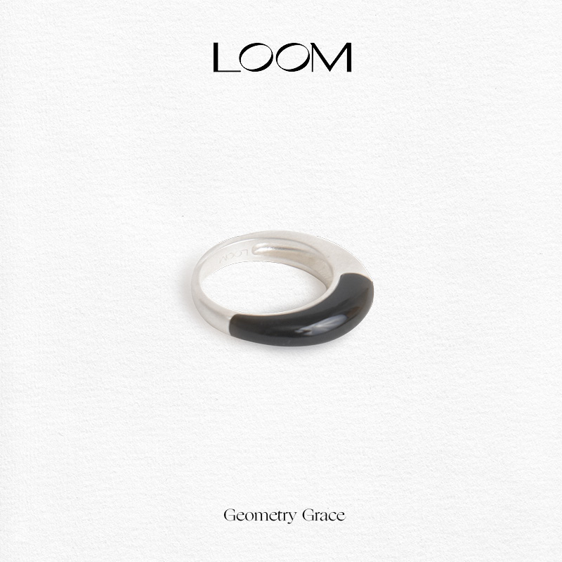 LOOM拼石戒指中性纯银