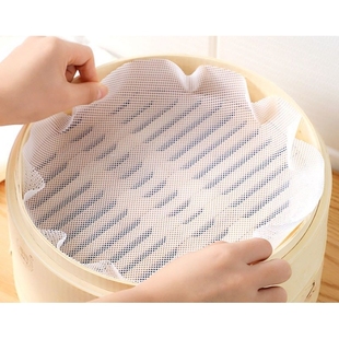 硅胶蒸笼垫耐高温蒸馒头包子家用笼布加厚不粘蒸馍纸蒸屉布